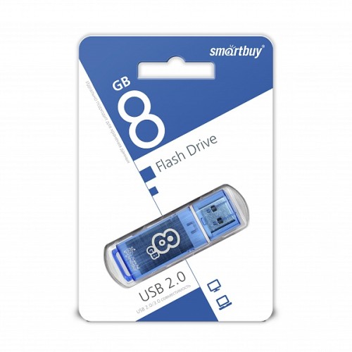 8Гб накопитель USB2.0 SMARTBUY Glossy series синий