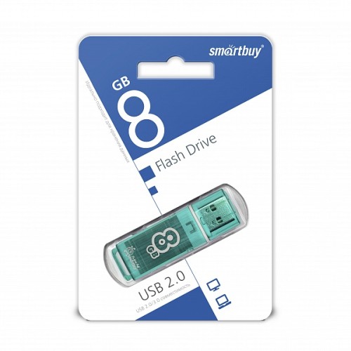 8Гб накопитель USB2.0 SMARTBUY Glossy series зеленый