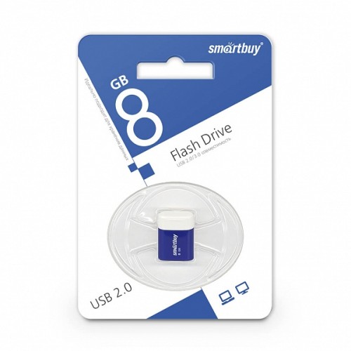 8Гб накопитель USB2.0 SMARTBUY Lara синий