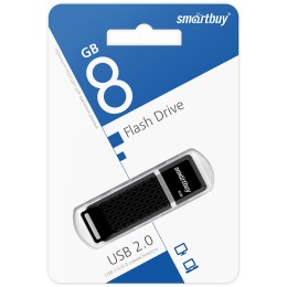 8Гб накопитель USB2.0 SMARTBUY Quartz черный