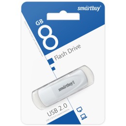 8Гб накопитель USB2.0 SMARTBUY Scout белый