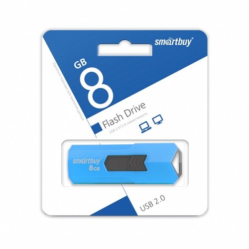 8Гб накопитель USB2.0 SMARTBUY Stream синий