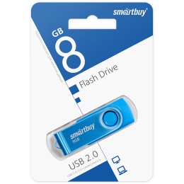 8Гб накопитель USB2.0 SMARTBUY Twist синий