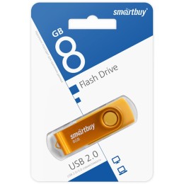 8Гб накопитель USB2.0 SMARTBUY Twist желтый