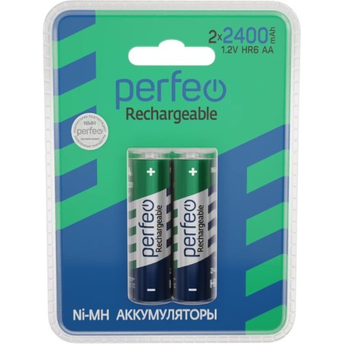 Аккумулятор AA PERFEO 1.2V 2400mAh (цена за 1шт. блистер 2шт)