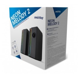 Акустическая система 2.0 SMARTBUY NEON MELODY 2 (RGB-подсветка/6Вт) черная SBA-4600