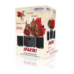 Акустическая система 2.1 SMARTBUY SPARTA (USB/MP3/FM/SD/AUX/корпус МДФ12Вт) черная