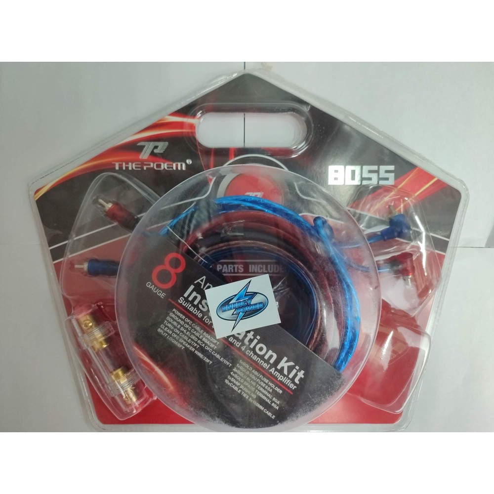 Акустический комплект проводов для полупроф. усилителя, ENERGY POWER 8055-8G 1500W