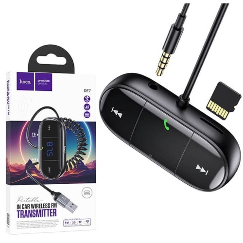 Авто FM модулятор HOCO DE7 черный