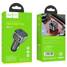 Авто FM модулятор HOCO E67 (USB/USB QC3.0/дисплей) черный
