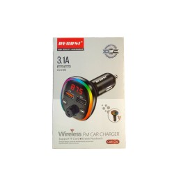 Авто FM модулятор RECRSI CAR C30 (2USB/3.1A/TF) черный