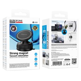 Автодержатель BOROFONE BH139 магнитный на присоске черный