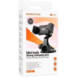 Автодержатель BOROFONE  BH89 зажим на присоске черный