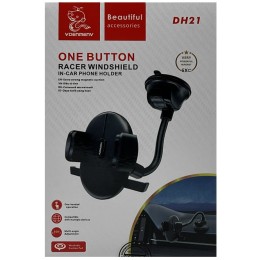 Автодержатель DENMEN DH 21 зажим на присоске черный