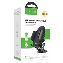 Автодержатель HOCO CA82 зажим с присоской черный