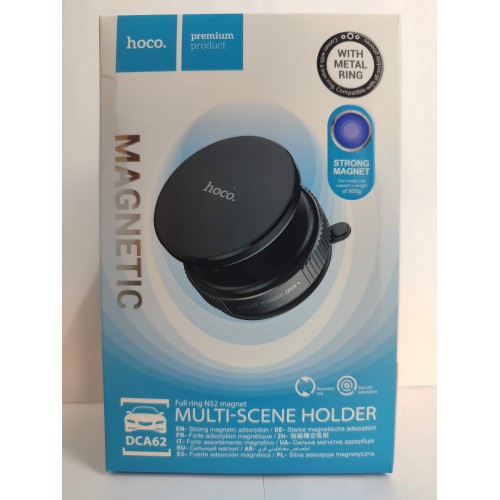 Автодержатель HOCO DCA62 магнитный вакуумный на панель черный