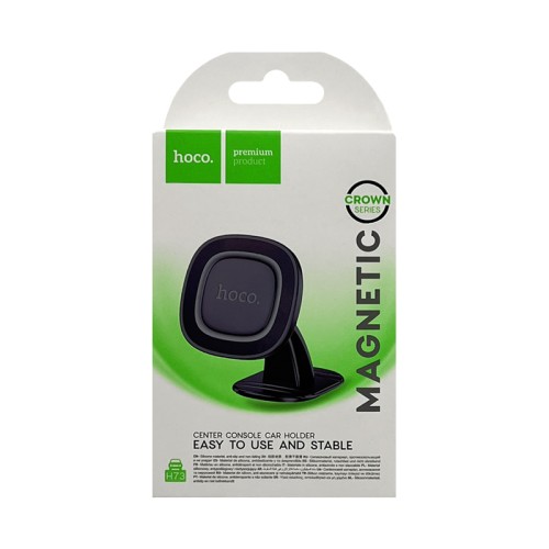 Автодержатель HOCO H73 магнитный на панель серый металл
