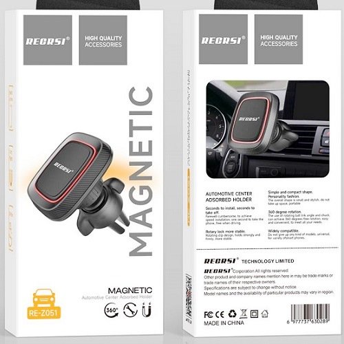 Автодержатель RECRSI RE-Z051 магнитный в дефлектор черный