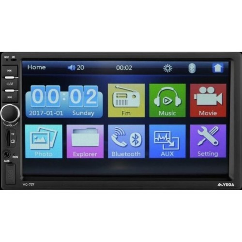 Автомагнитола двухдиновая OK. ALIPNEI 7112 (Bluetooth/2USB/TF/AUX/FM/пульт)