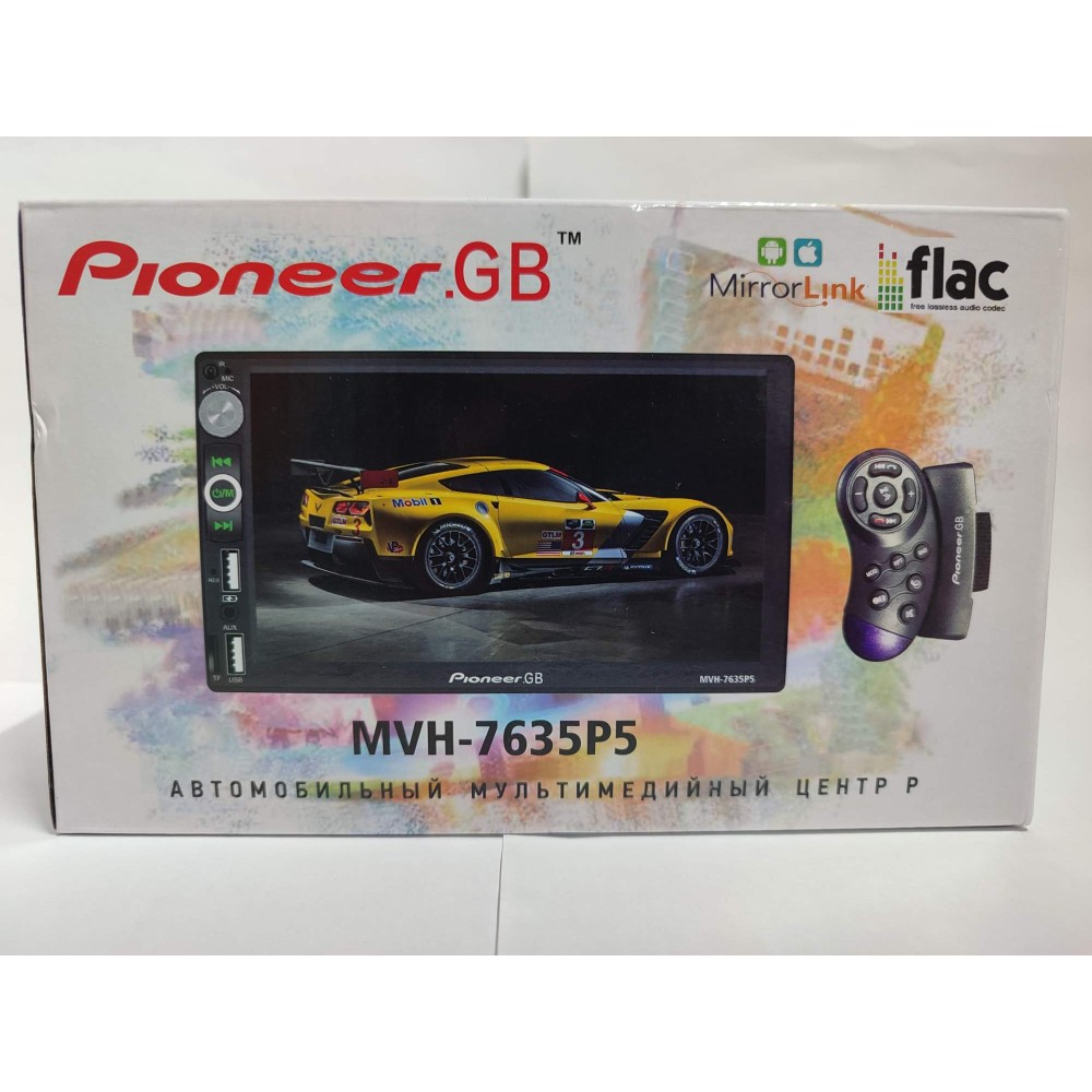 Автомагнитола двухдиновая Pioneeir MVH-7635 P5 (7"/Mirror Link/2USB/мультируль)