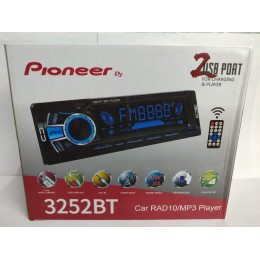 Автомагнитола Pioneeir 3252BT (Bluetooth/подсветк/USB/AUX/FM/пульт)