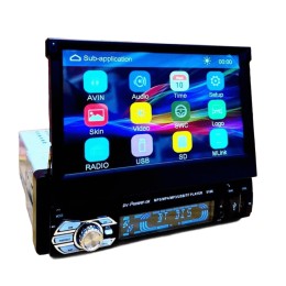 Автомагнитола Pioneeir 5166 (Выдвижной 7" экран/Bluetooth/USB/AUX/FM/пульт)