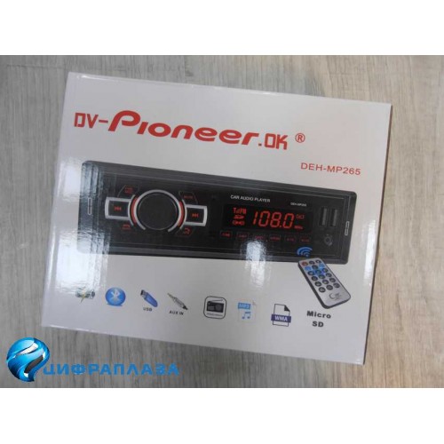 Автомагнитола Pioneeir DEH-MP 265 (Bluetooth/2USB/AUX/FM/пульт)