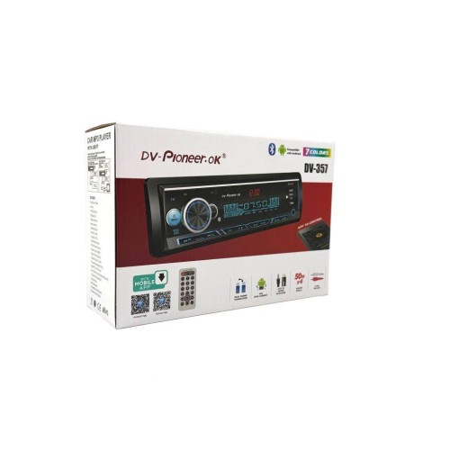 Автомагнитола Pioneeir DV357 (Bluetooth/подсветк/USB/AUX/FM/пульт)