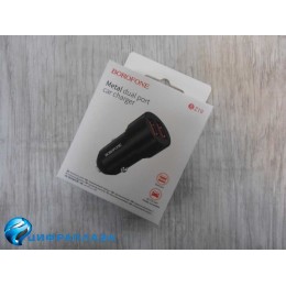 Автомобильное ЗУ BOROFONE BZ19 (2USB/2.4A) черное
