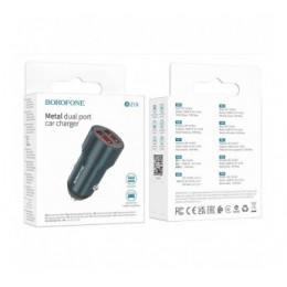 Автомобильное ЗУ BOROFONE BZ19B (2USB/QC 3.0/36W) синее