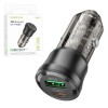 Автомобильное ЗУ BOROFONE BZ25 (USB QC3.0/PD 20W) черное