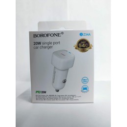 Автомобильное ЗУ BOROFONE BZ34A (PD 20W) белое