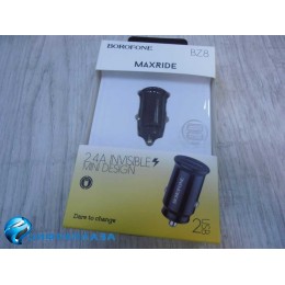 Автомобильное ЗУ BOROFONE BZ8 MaxRide (2USB/2.4А) черный