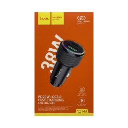 Автомобильное ЗУ HOCO NZ14A (USB QC3.0/PD 20W/W38) черный