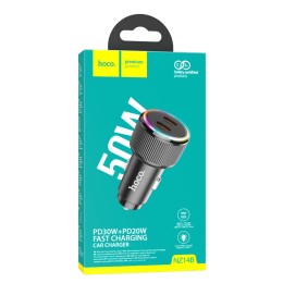Автомобильное ЗУ HOCO NZ14B (PD 50W) черный