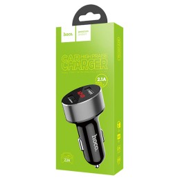 Автомобильное ЗУ HOCO Z26 (2USB/2.1A/дисплей) черное