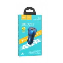 Автомобильное ЗУ HOCO Z48 (2USB/PD/40W) синее