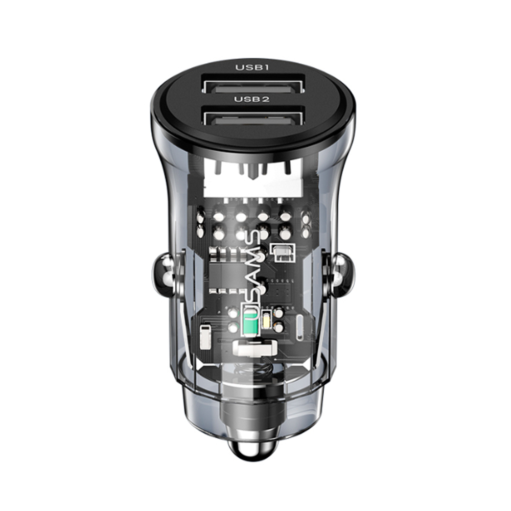 Автомобильное ЗУ USAMS CC162 С31 (2USB/15W) черное