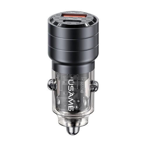 Автомобильное ЗУ USAMS CC176 С36 (USB QC 3.0/PD 65W) черное