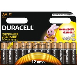 Батарейка алкалиновая AA (LR6) DURACELL 1.5V (цена за 1шт, блистер 12шт)