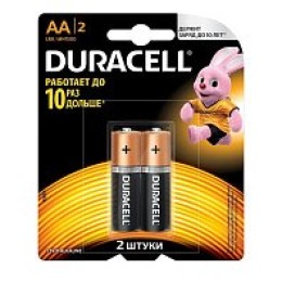 Батарейка алкалиновая AA (LR6) DURACELL 1.5V (цена за 1шт, блистер 2шт)