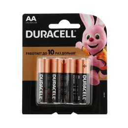 Батарейка алкалиновая AA (LR6) DURACELL (цена за 1шт, блистер 4шт)