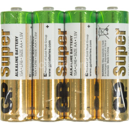 Батарейка алкалиновая AA (LR6) GP Super 1.5V (цена за 1шт. блистер 4шт)
