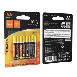 Батарейка алкалиновая AA (LR6) HOCO 1.5V (цена за 1шт, блистер 4 шт)