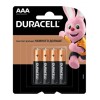 Батарейка алкалиновая AAA (LR03) DURACELL 1.5V (цена за 1шт, блистер 4шт)
