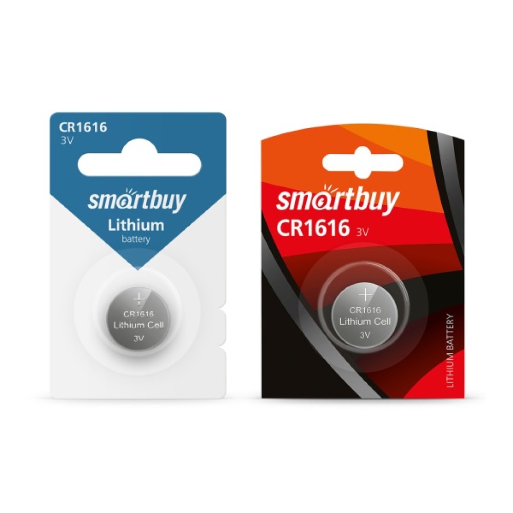 Батарейка литиевая CR1616 SMARTBUY 3V (блистер 1шт)