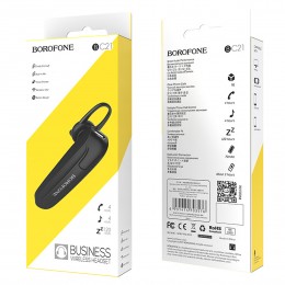 Беспроводная моногарнитура BOROFONE BC21 (4 ч/70 mAh) черная