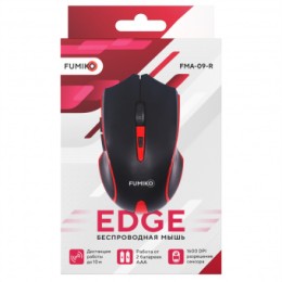 Беспроводная мышь FUMIKO EDGE черно-красная