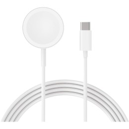 Беспроводное ЗУ для Apple Watch (Type-C/1m/текстиль) белое