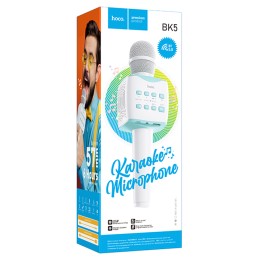 Беспроводной караоке микрофон Hoco BK5 (USB/TF/AUX) синий 